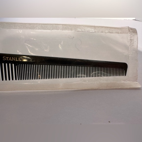 Stanley Barber/Beautician Comb Black Fine And Wide Rounded Teeth New Sealed 7” - Picture 5 of 5